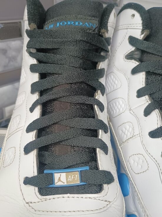 Air Jordan Fusion 9 White/ Powder Blue -Air Jordan 9 x Air Force One, Sz 11 RARE